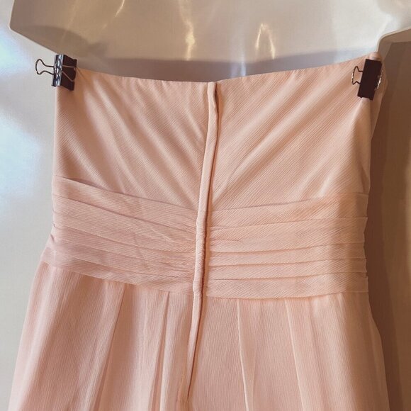 David's Bridal SZ 12 Bridesmaid Petal Strapless sweetheart neck wedding bridal - Picture 7 of 11